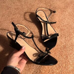 KATE SPADE BLACK WEDGES